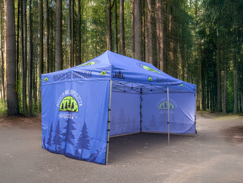 Faltzelt 3×6 m individuell bedruckt in Wunschfarben