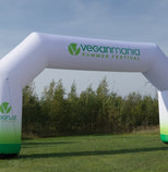 Aufblasbarer Torbogen mit Logo Vegan