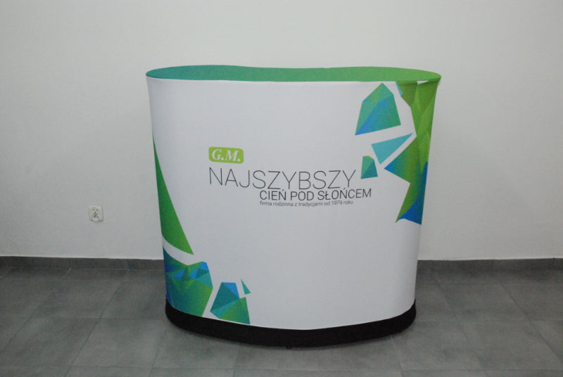 Messetheke aufblasbar mit Logo Druck