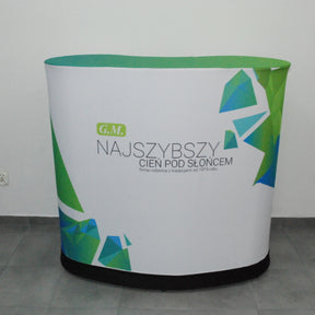 Messetheke aufblasbar mit Logo Druck