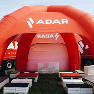 Spider Zelt Eventzelt aufblasbar mit Logo bedrucken