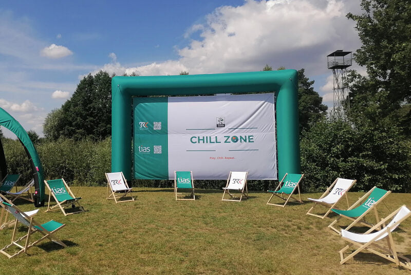 Bedruckter Startbogen mit XXL Werbebanner