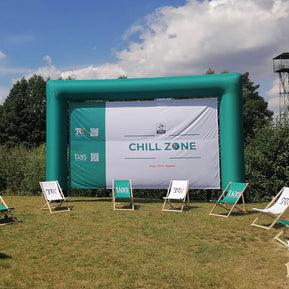 Bedruckter Startbogen mit XXL Werbebanner