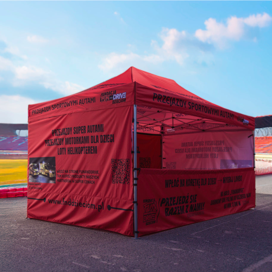 Event zelt 3x4,5m individuell bedruckt