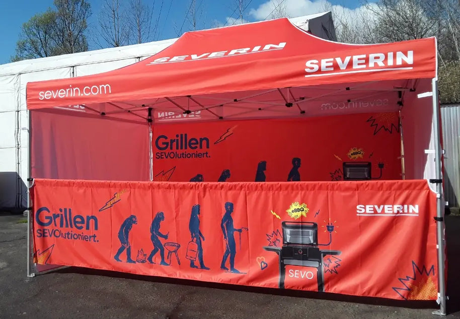 Faltzelt 3x4 mit Branding