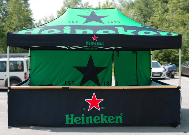 Eventzelt 3x4,5 mit Logo Druck