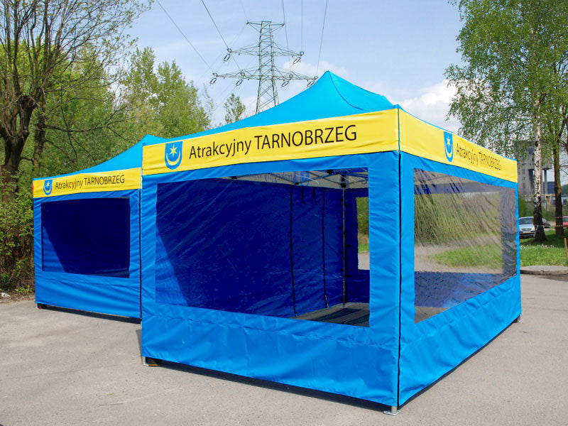 Faltpavillon mit Fenstern
