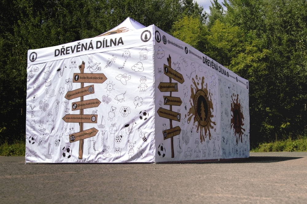 Faltpavillon 3x6 Logo bedruckt