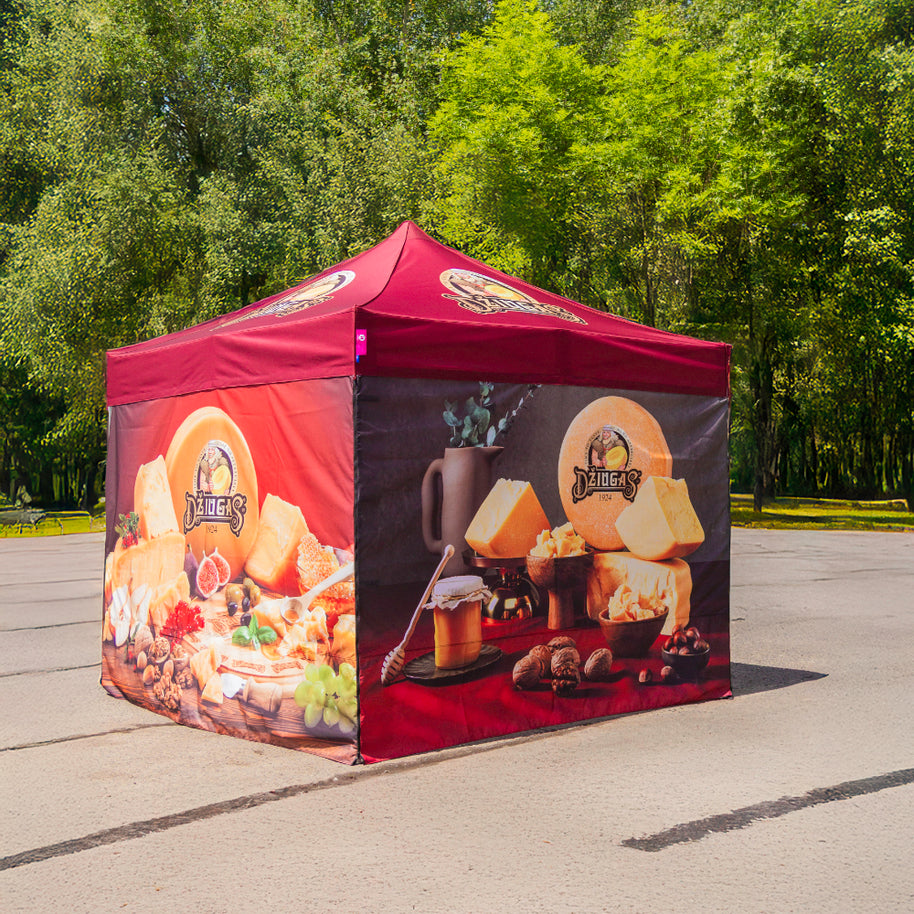 Faltzelt 4x4m individuell bedruckt
