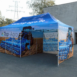 Faltzelt 4x6 mit Branding