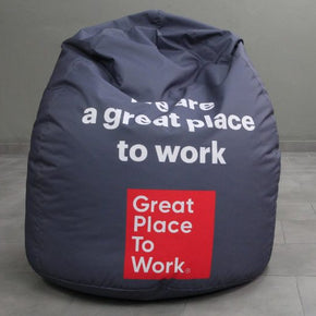 Sitzsack rund individuell mit Logo bedrucken