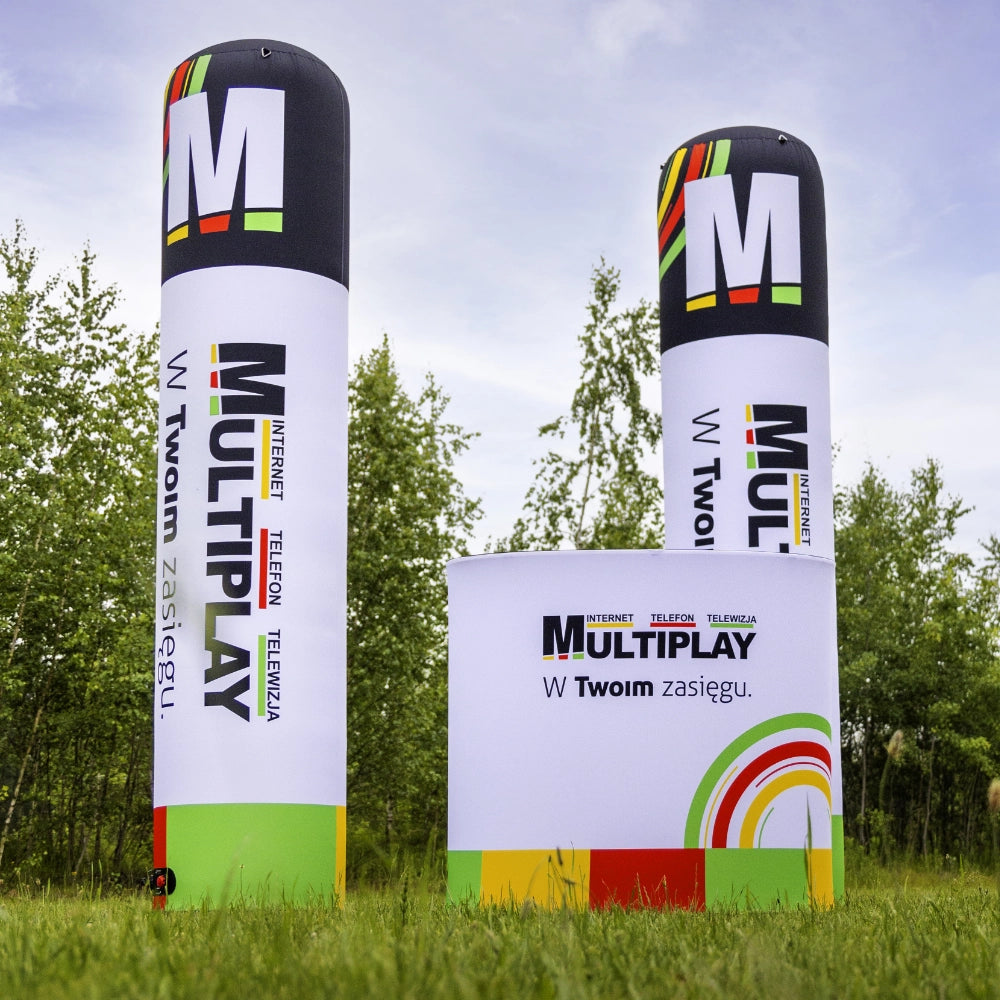 Aufblasbare Säule 2m mit Messetheke