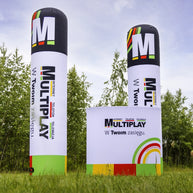Aufblasbare Säule 2m mit Messetheke