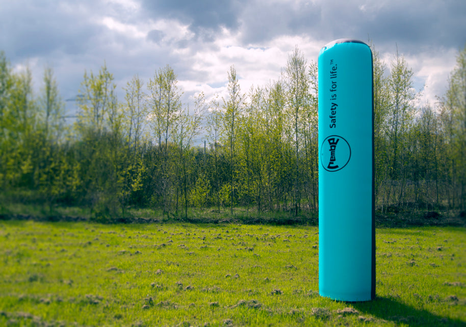 Werbesäule aufblasbar 2m bedruckt mit Logo
