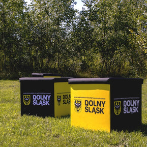 Faltbare Sitzwürfel 50x50 mit Logodruck