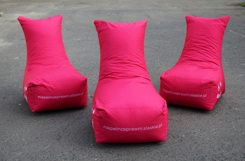 Sitzsack mit Lehne bedruckt