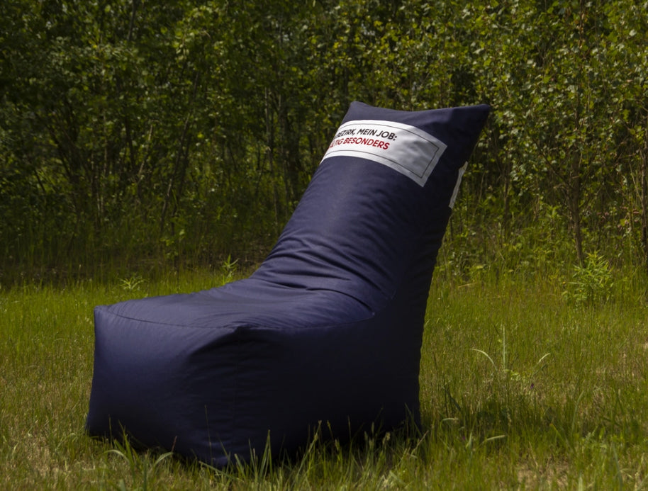 Sitzsack mit Lehne bedruckt