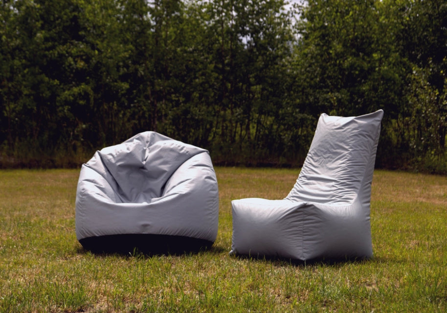 Runder Sitzsack und Gaming Sessel bedruckt