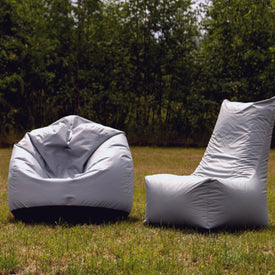 Runder Sitzsack und Gaming Sessel bedruckt