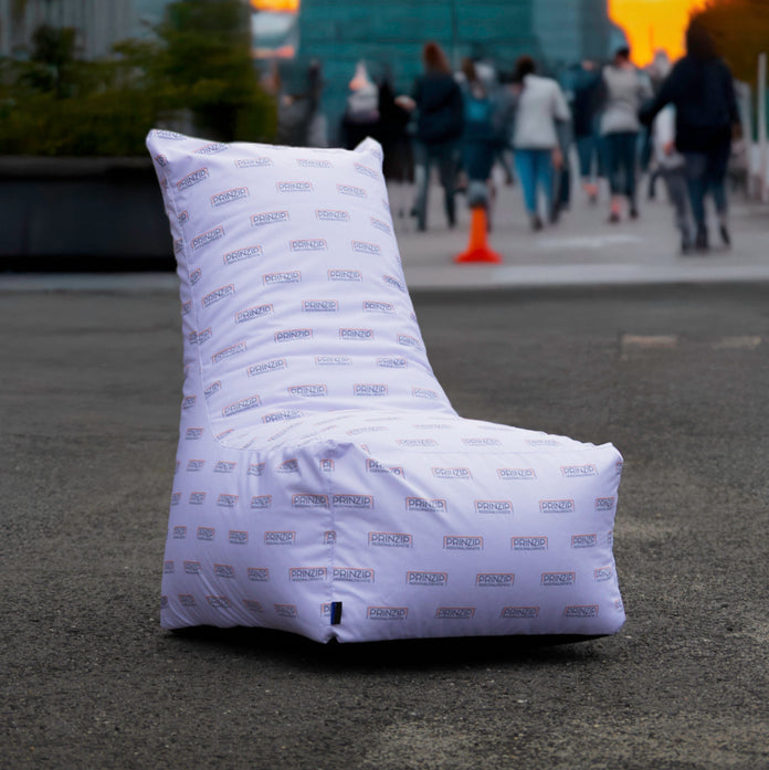 Sitzsack Sessel mit Logodruck