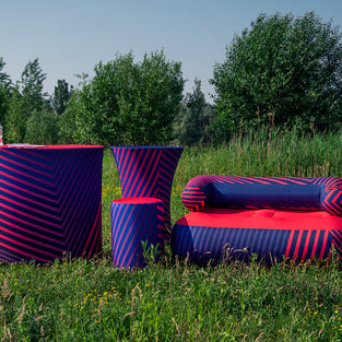 Aufblasbares Sessel und Sofa Logo bedruckt