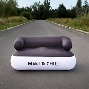 Sofa aufblasbar mit Logo
