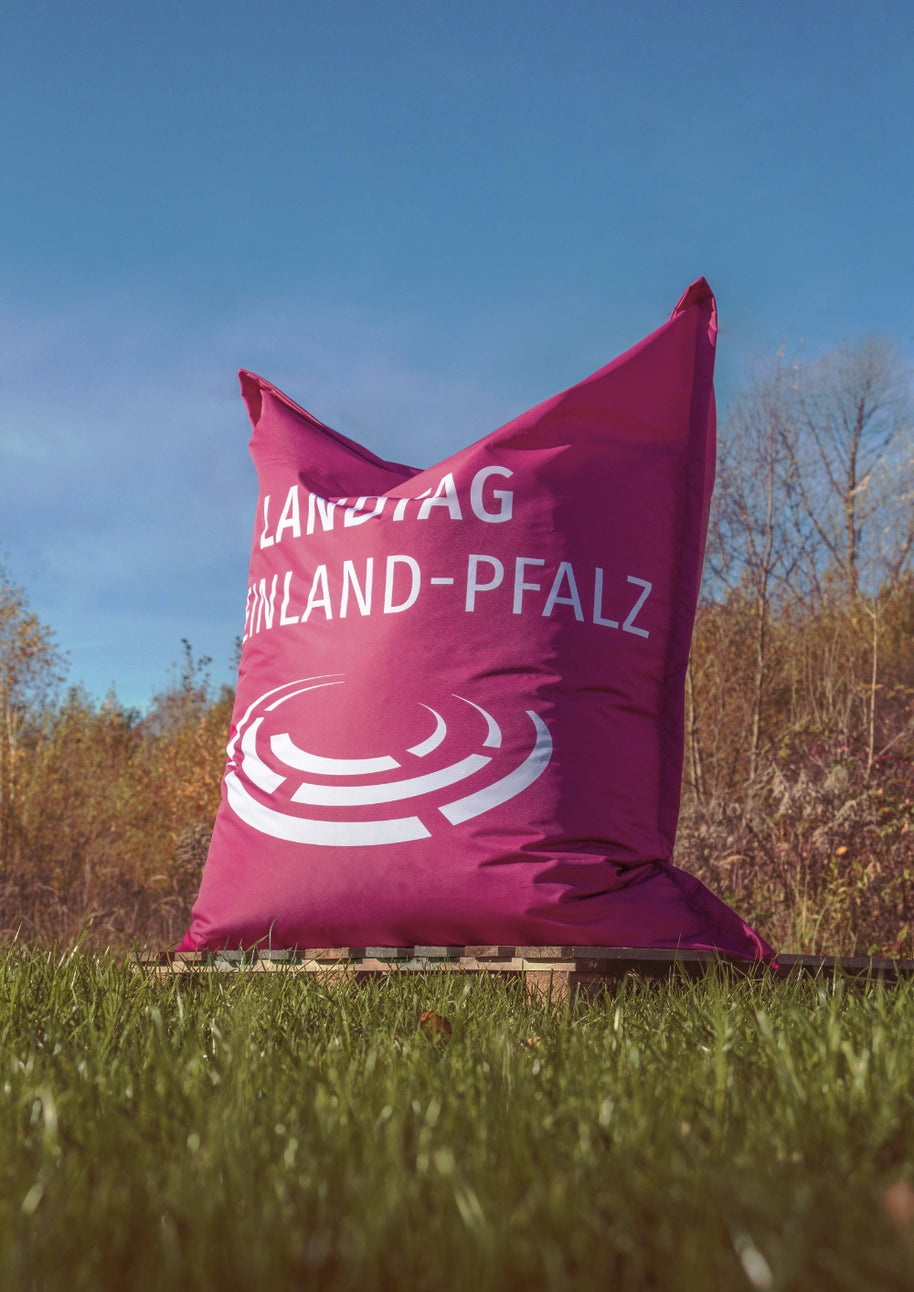 Sitzack XXL Rechteck mit Logo bedruckt