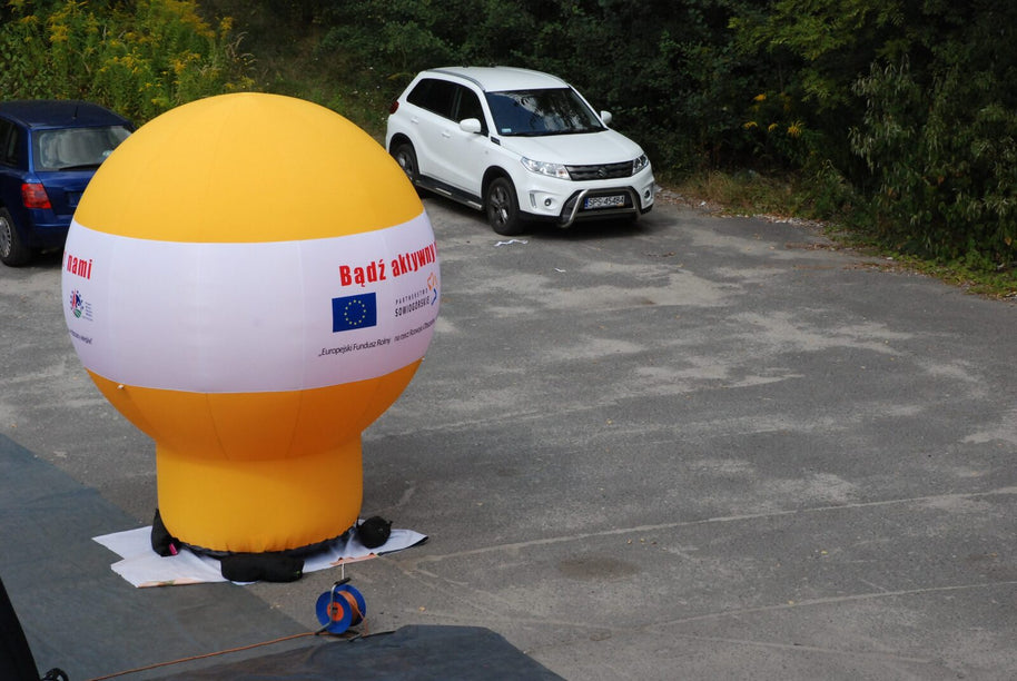 Standballon mit Werbedruck
