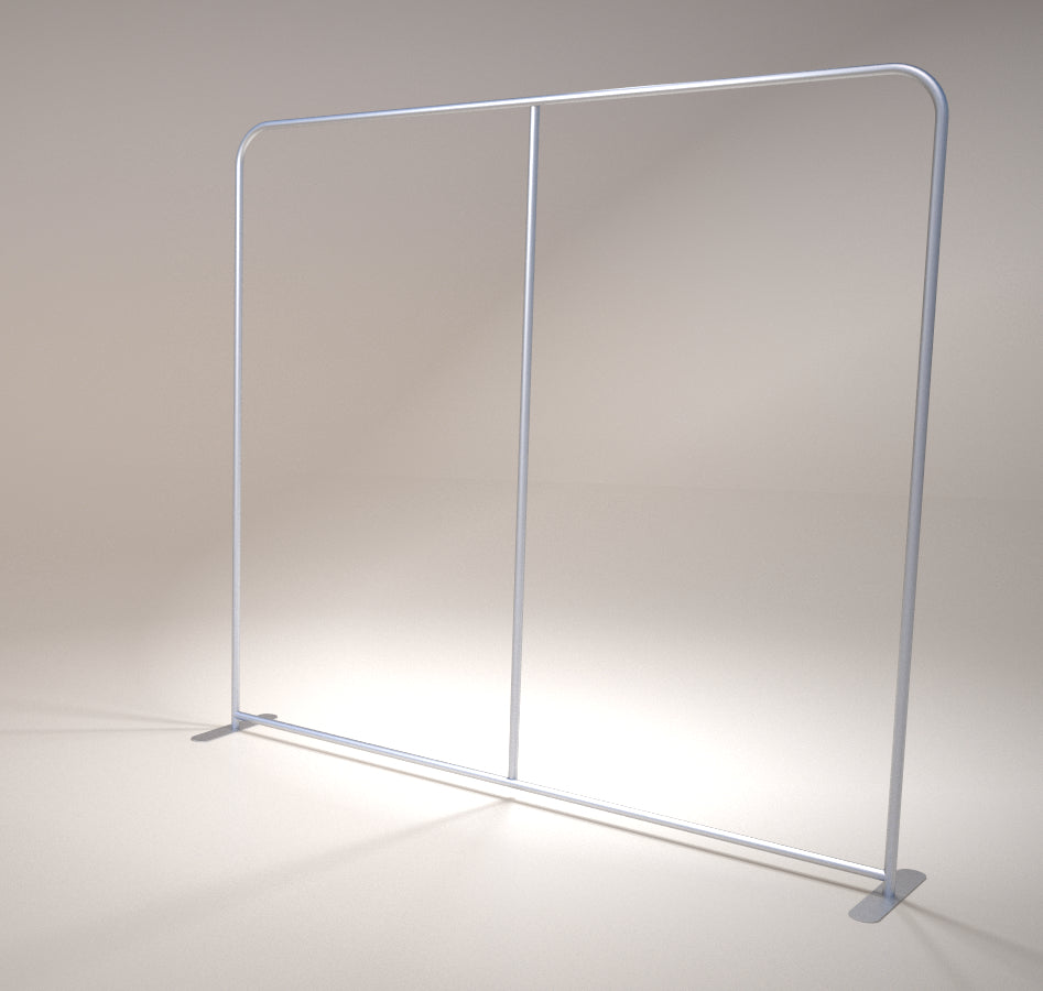 Displaywand gerade Alu Gestell