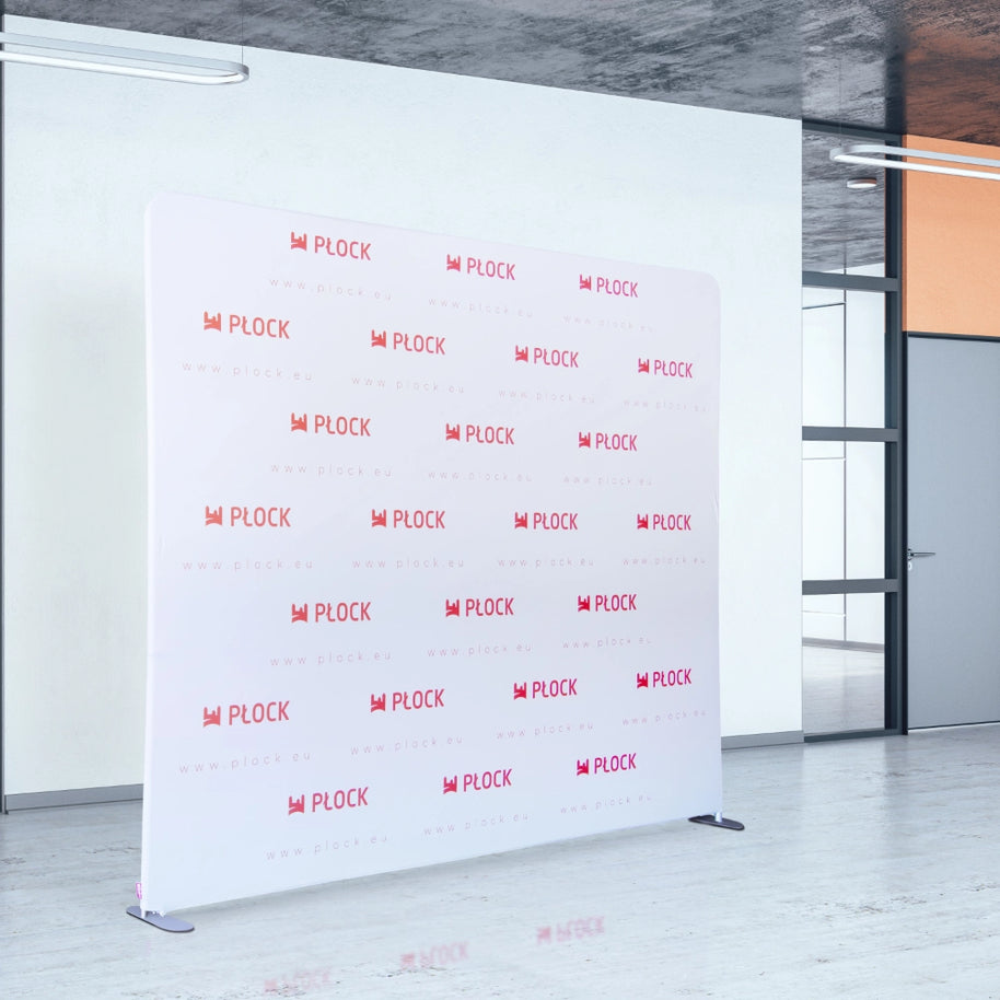 Textile Messewand gerade 250cm Logodruck