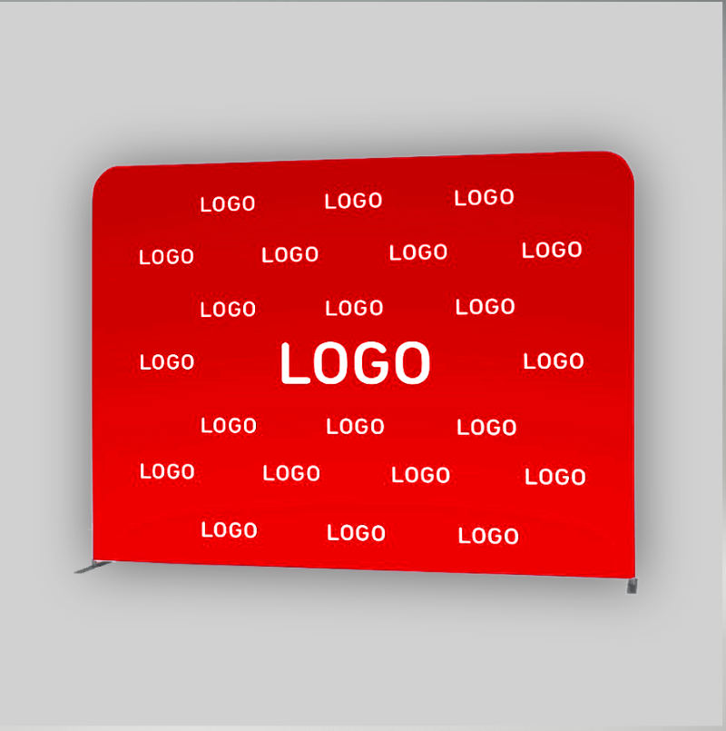 Pressewand 250cm gerade Texildruck
