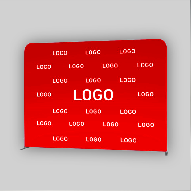 Pressewand 250cm gerade Texildruck