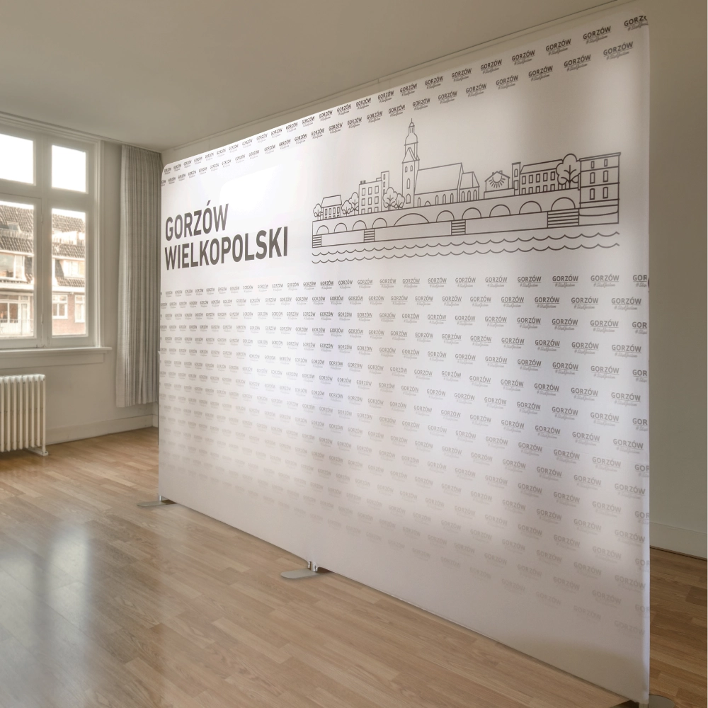 Messewand gerade 300 bedruckt