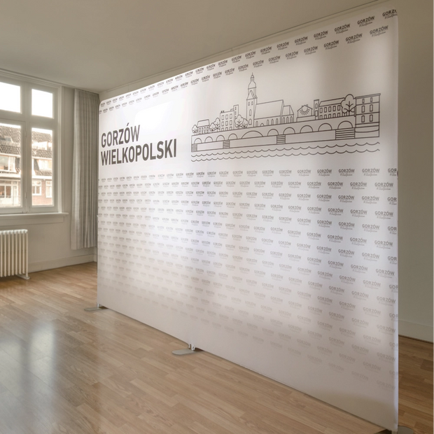 Messewand gerade 300 bedruckt