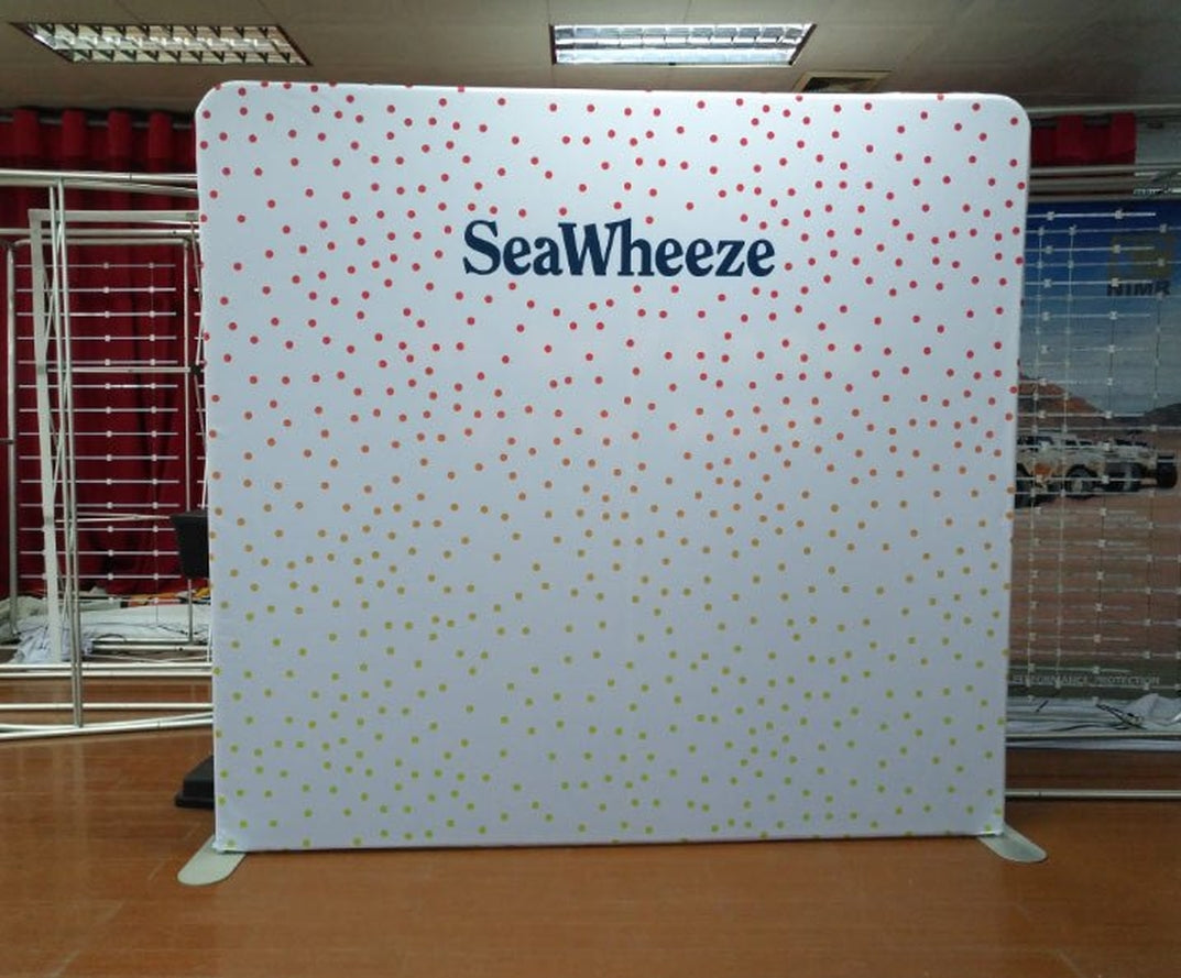 Textile Messewand 250 gerade mit Logodruck