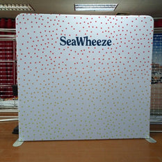 Textile Messewand 250 gerade mit Logodruck