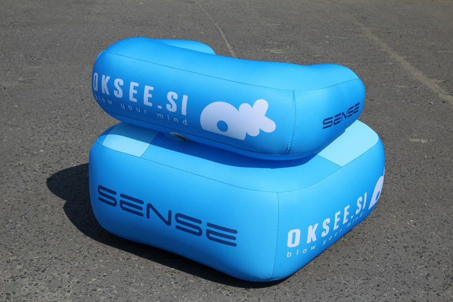 Aufblasbarer Sessel mit Logodruck