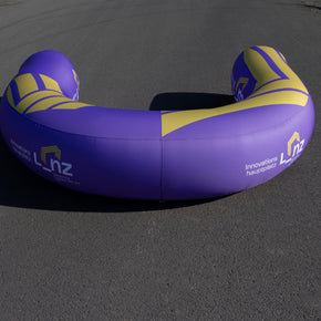 Aufblasbare Sitzschlange mit Logodruck