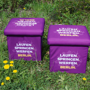Sitzwürfel 50x50 faltbar mit Logo