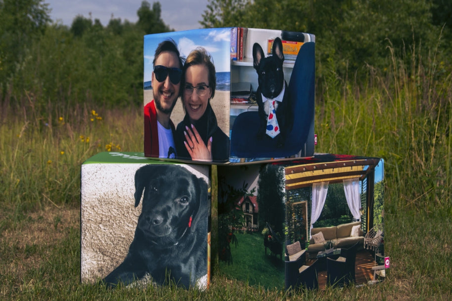 bedruckte Foto Sitzwürfel