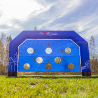 Luftdichter Torbogen mit Werbebanner