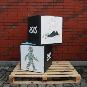 Sitzwürfel bedruckt 50x50 Kunstleder