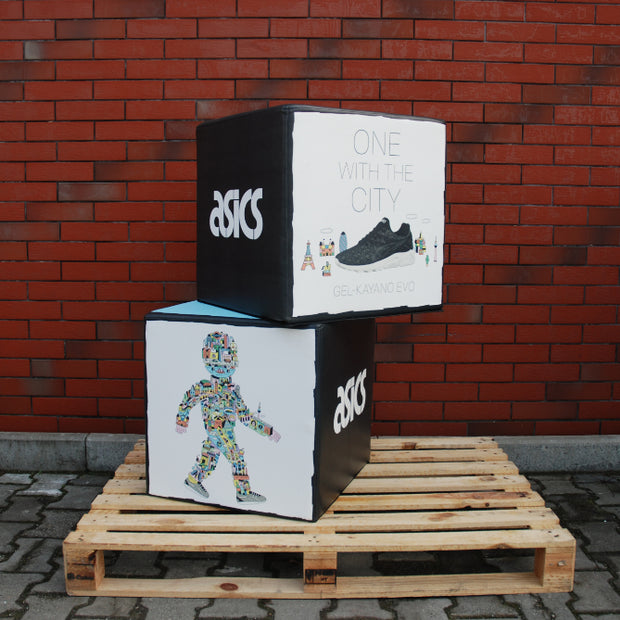 Sitzwürfel bedruckt 50x50 Kunstleder