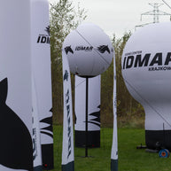 Werbekugel 150cm mit Logodruck auf Ständer