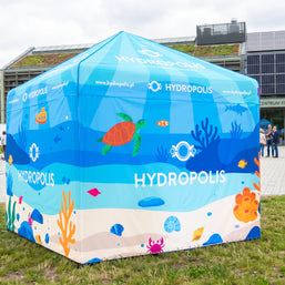 Aufblasbares Zelt Lufticus 3x3 mit Logodruck