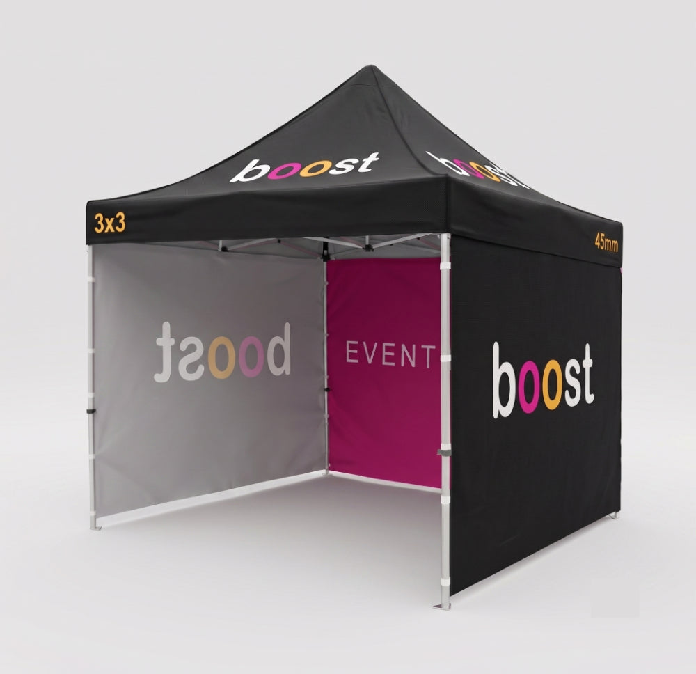 Faltzelt 3x3 Logo bedruckt