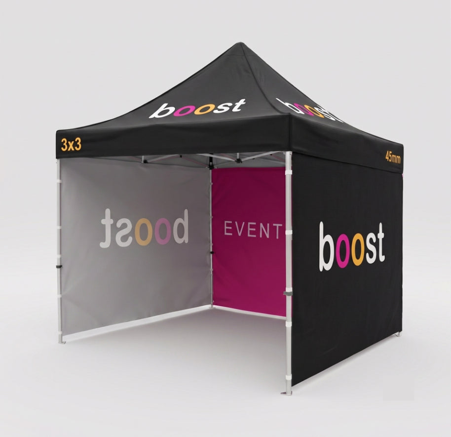 Faltzelt 3x3 Logo bedruckt