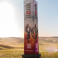 Leuchtsäule mit Logodruck