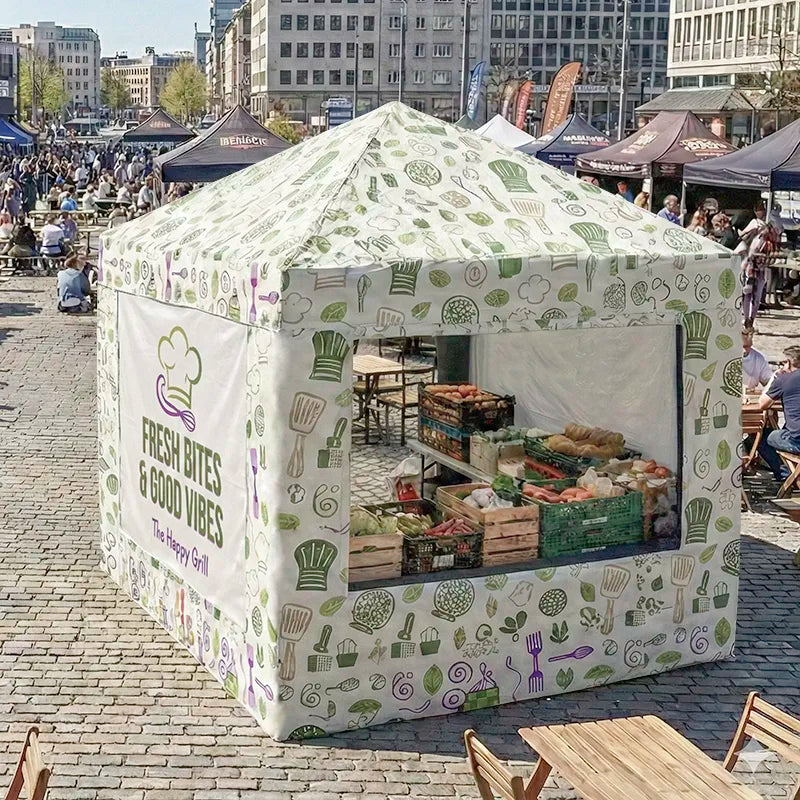 Aufblasbares Zelt Lufticus 3x3 mit Logodruck