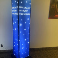 Leuchtsäule mit Logodruck